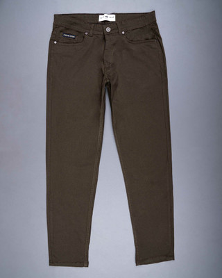 french crown Slim Men Brown Jeans