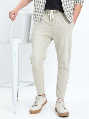 SHOWOFFFF Relaxed Fit Men Beige Jeans