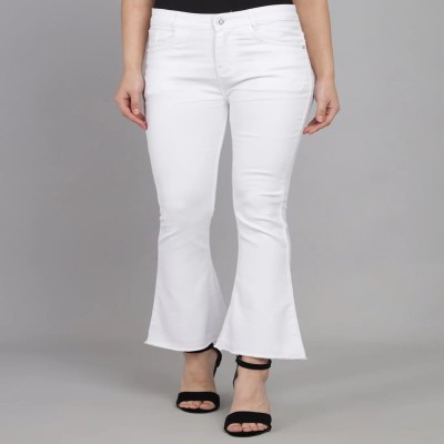 German Club Flared Women White Jeans