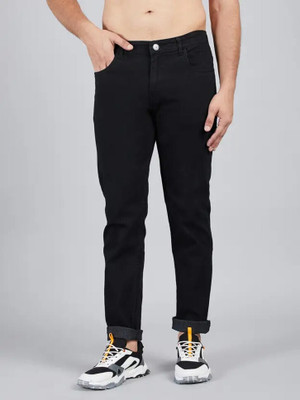 FLIECAINNER Regular Men Black Jeans