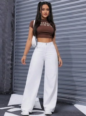 Haadiya store Relaxed Fit Women White Jeans