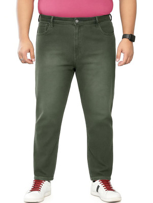 Pluss Tribe Relaxed Fit Men Green Jeans