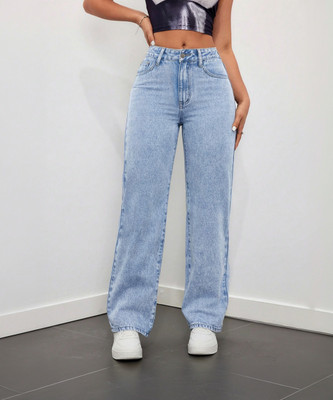 Glossia Boyfriend Women Light Blue Jeans