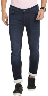 TURTLE Tapered Fit Men Dark Blue Jeans