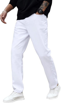 Nalaka Loose Fit Men White Jeans