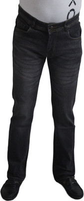 HIBOK Regular Men Black Jeans