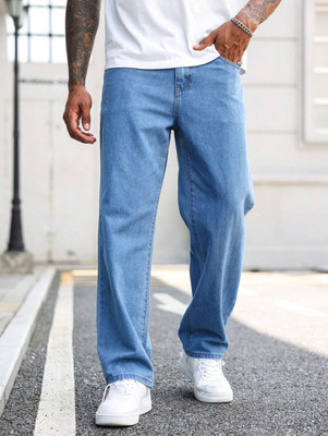 KD KRSNA OF DENIM Straight Fit Men Light Blue Jeans