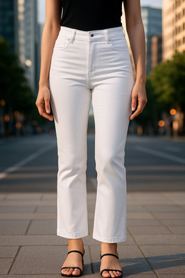 YES TEN Boyfriend Women White Jeans