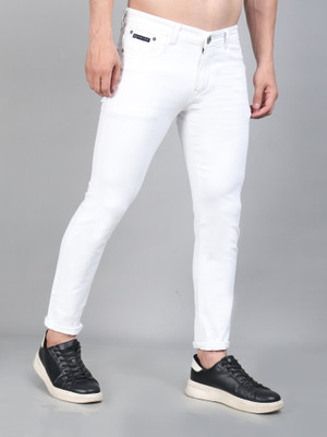 METRISK Regular Men White Jeans