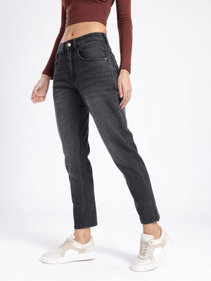 Glitchez Relaxed Fit Women Black Jeans