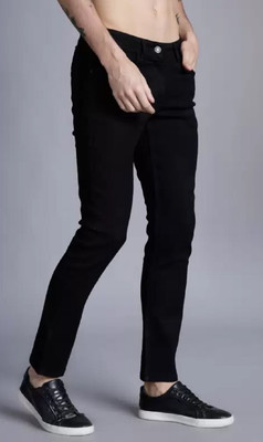 POKHINDA Slim Men Black Jeans