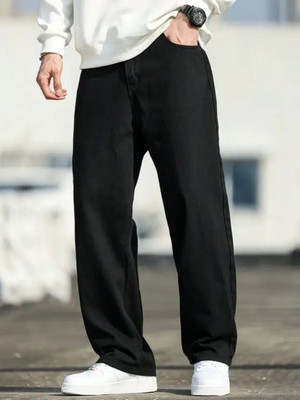 Jeancherry Loose Fit Men Black Jeans