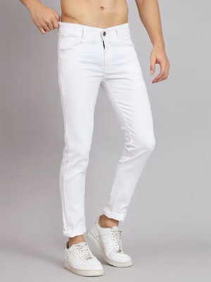 SE GENZ TRENDS Boyfriend Men White Jeans