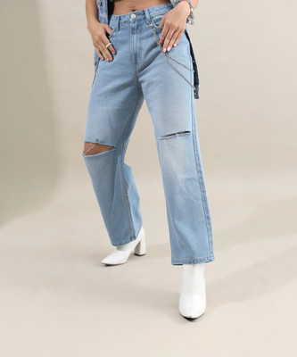 Tokyo Talkies Flared Women Light Blue Jeans