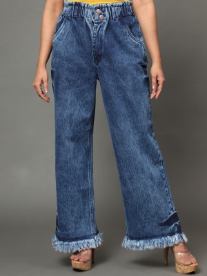 AngelFab Flared Women Blue Jeans