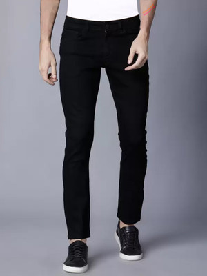 Masterly Weft Slim Men Black Jeans