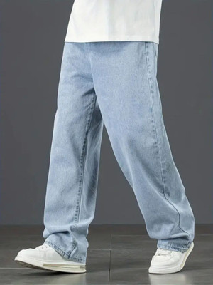 shre.ce Loose Fit Men Light Blue Jeans