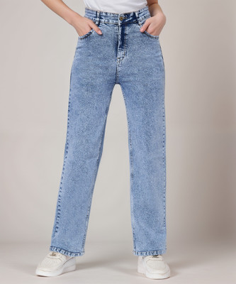The Rivvrs co Straight Fit Women Blue Jeans