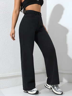 HouseOfCommon Straight Fit Women Black Jeans