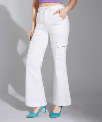 Life With Pockets Relaxed Fit Women White Jeans
