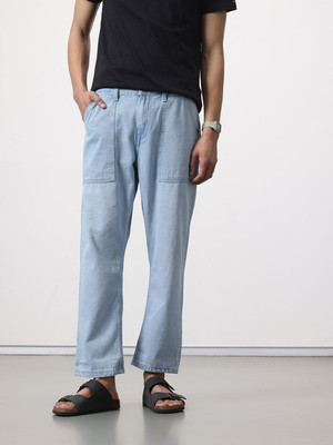 ether Straight Fit Men Purple Jeans