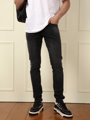 WROGN Tapered Fit Men Black Jeans