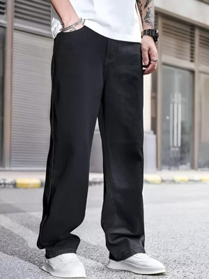 Playfeel Loose Fit Men Black Jeans