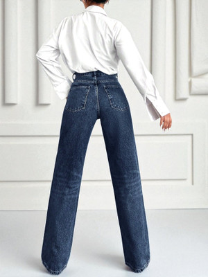 Glossia Straight Fit Women Dark Blue Jeans