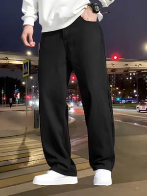 INDIVANE Relaxed Fit Men Black Jeans