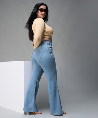 Miss Chase Boot-Leg Women Blue Jeans