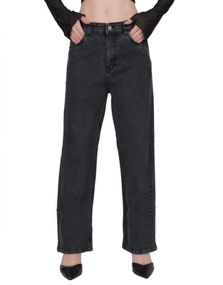 DRESSORAMA Straight Fit Women Dark Grey Jeans