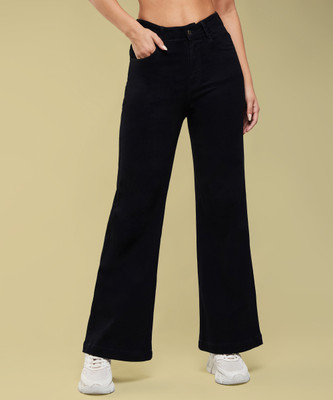 DOLCE CRUDO Relaxed Fit Women Black Jeans