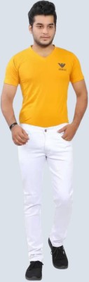 mevan Straight Fit Men White Jeans