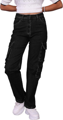 Icw Straight Fit Women Black Jeans