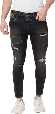 Spykar Tapered Fit Men Black Jeans