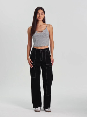 KOTTY Straight Fit Women Black Jeans