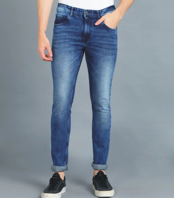 foustreeg Slim Men Dark Blue Jeans