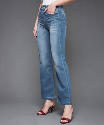 Miss Chase Flared Women Blue Jeans