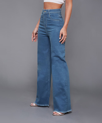 Miss Chase Boot-Leg Women Blue Jeans