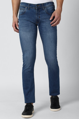 PETER ENGLAND Tapered Fit Men Dark Blue Jeans
