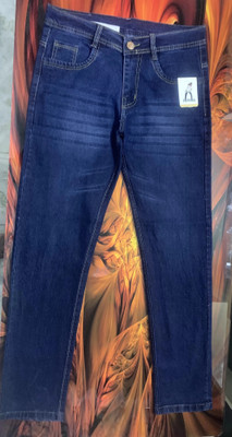 foustreeg Slim Men Dark Blue Jeans