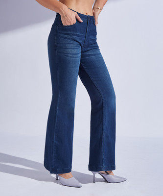 Miss Chase Flared Women Blue Jeans