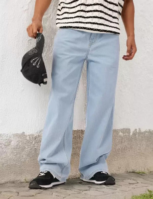 Playfeel Loose Fit Men Light Blue Jeans