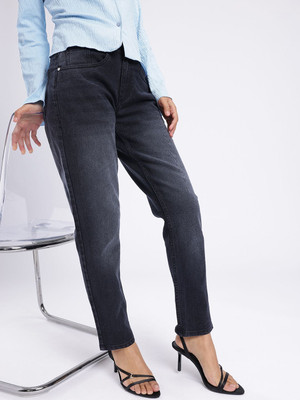 Glitchez Relaxed Fit Women Black Jeans