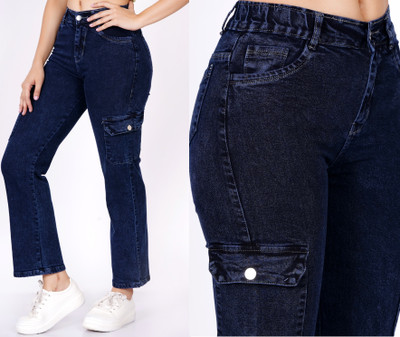 TAANIINDUSTRIES Straight Fit Women Dark Blue Jeans