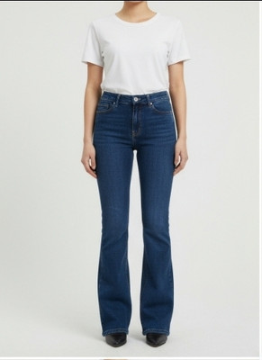 Sonufashion Boot-Leg Women Dark Blue Jeans