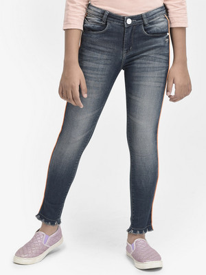CRIMSOUNE CLUB Slim Girls Dark Grey, Grey Jeans