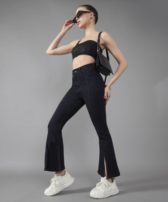 DOLCE CRUDO Relaxed Fit Women Black Jeans