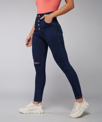 DOLCE CRUDO Skinny Women Dark Blue Jeans