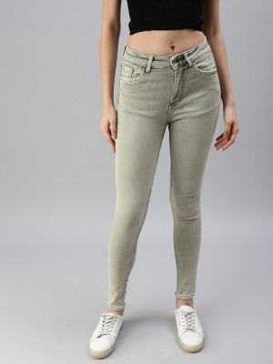 Showoff Skinny Women Dark Green Jeans